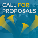 Call for Proposals graphic with trumpets